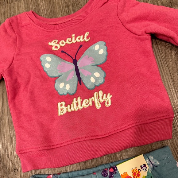 NWT| Fleece Lined Girls Butterflies Set 🦋 - Picture 4 of 5